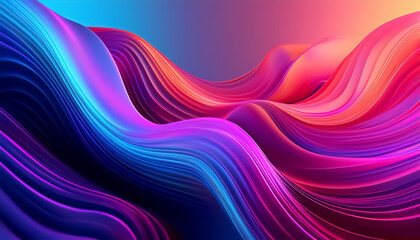Obraz premium Vibrant Abstract Waves of Colorful Fluid Motion