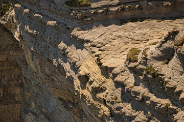 Waterfall of the Nervión, totally dry due to the scarce rainfall. This spectacular waterfall with more than 220 meters high is the highest in the peninsula and the second highest in Europe.