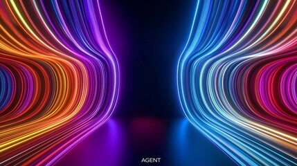 The text AI agent on a neon cyberspace background symbolizing agentic autonomy and future autonomous assistants using AGI technology to advance human and bot collaboration in business