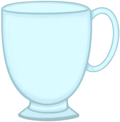 Lovely colors and style of a soft ceramic mug of hot coffee or tea or milk.
