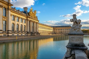Obraz premium Skyscraping Splendor: Exploring the Architectural Grandeur of Versailles Palace in France