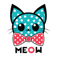 the t-shirt design features cartoon cat ears peak