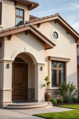 Mediterranean-Style Home Exterior: Elegant Architecture and Landscaping