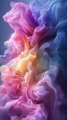 Fototapeta premium Vibrant Abstract Fluid Texture with Colorful Hues and Waves