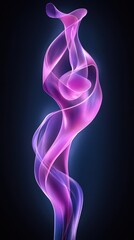 Obraz premium Elegant Flow of Colorful Smoke in Artistic Display of Light