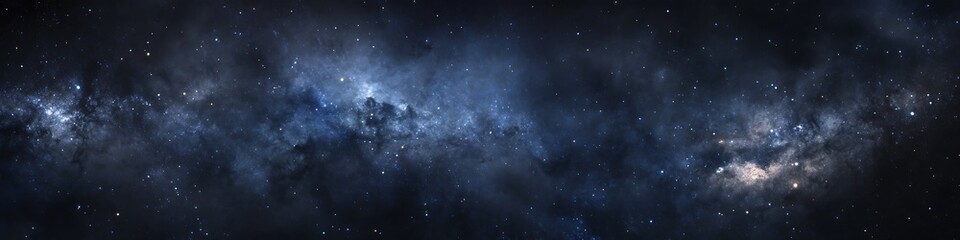 Obraz premium A dark, cosmic starfield with a large text area