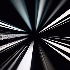 White rays on a black background