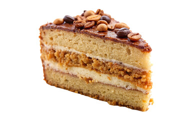 a slice of coffee cake image isolated on a transparent