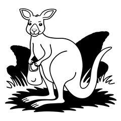 kangaroo vector illustration