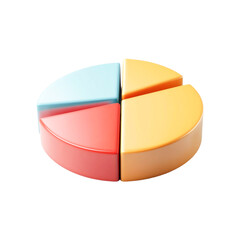 Fototapeta premium Colorful 3D Pie Chart Data Visualization Business Analytics Marketing Statistics