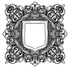 heraldic baroque frame onament 5.eps