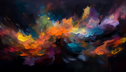 Vibrant Abstract Color Explosion – Dynamic and Energetic Art