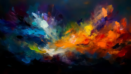 Vibrant Abstract Color Explosion – Dynamic and Energetic Art