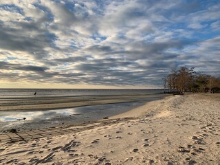 Sunset Beach Winter Beach Shoreline Seaside