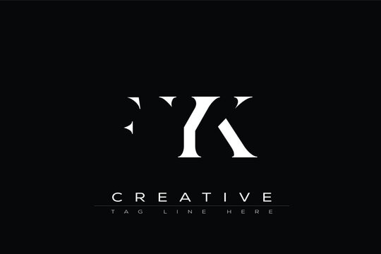 FYK abstract letter logo design. This logo is designed by three abstract letters.