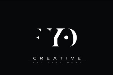 FYO abstract letter logo design. This logo is designed by three abstract letters.
