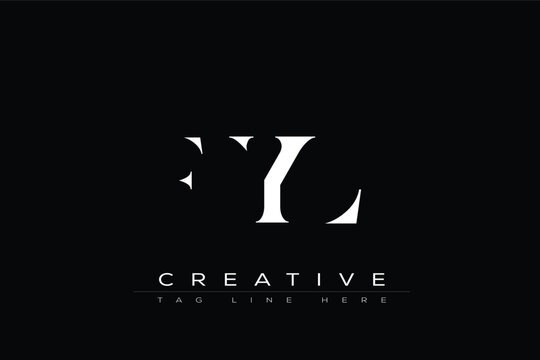 FYL abstract letter logo design. This logo is designed by three abstract letters.
