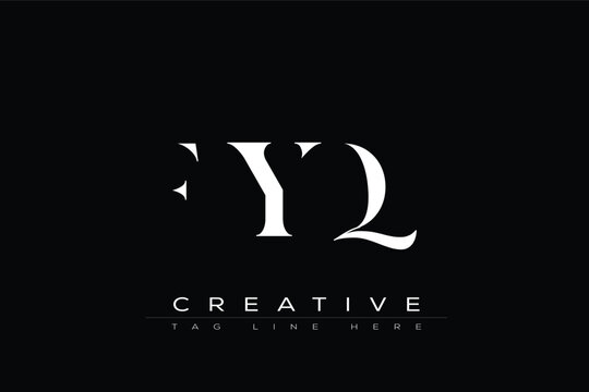 FYQ abstract letter logo design. This logo is designed by three abstract letters.