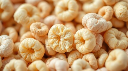 Delicate loops of toasted oat cereal creating an inviting and cozy breakfast scene