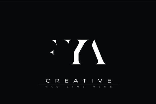 FYA abstract letter logo design. This logo is designed by three abstract letters.