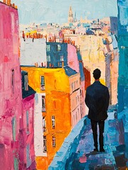 Vintage oil painting style of a man