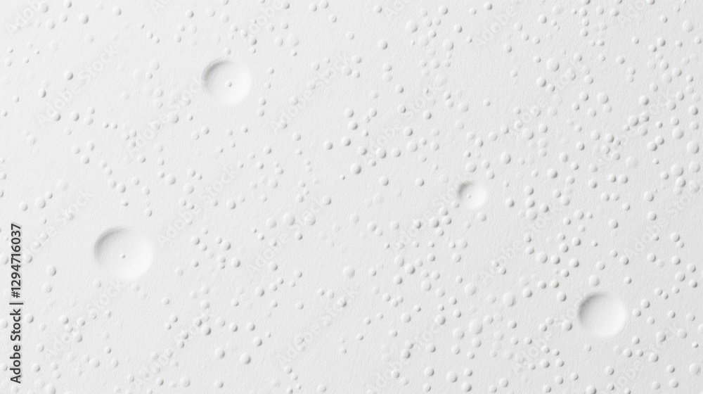 Poster this captivating texture showcases a smooth white surface adorned with numerous tiny bubbles, embody