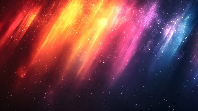 Artistic Depiction of Color Palette Harmony Showcasing Shades and Radiant Lights in a Sleek Vector Template