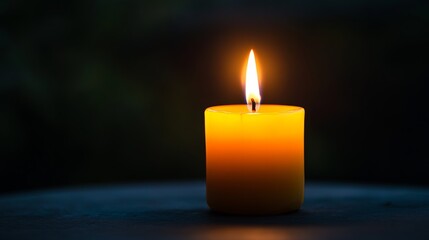 A candle slowly flickering and going out, representing loss or transition.