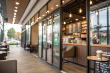 Charming Caf&eacute; Experience with Contemporary Design and Warm Atmosphere Captured on a Sunny Day