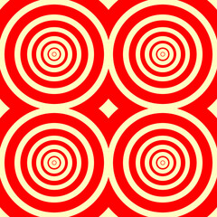 Circles pattern. Hoops seamless ornament. Dot motif. Circular figures backdrop. Rounds background. Rings wallpaper. Digital paper, textile print, web design, abstract image. Vector illustration.