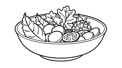 Bowl of Salad with Fresh Veggies