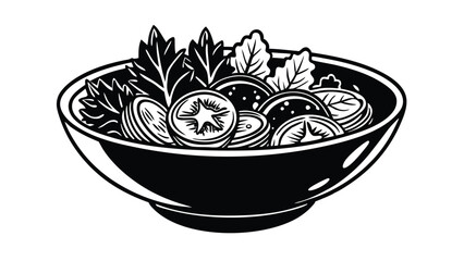 Bowl of Salad with Fresh Veggies