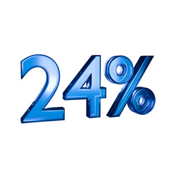 24% tax rate, USA IRS, financial calculation, left view, transparent 3D render