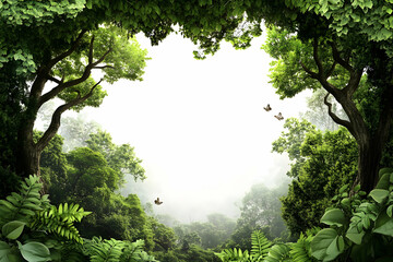Forest landscape 3D mural wallpaper for nature-themed decor