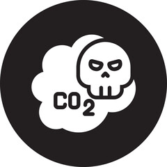 co2 glyph icon