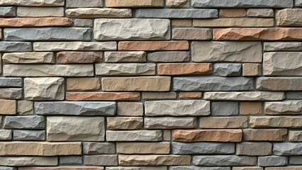 stone wall stacked rustic texture natural multi-hued