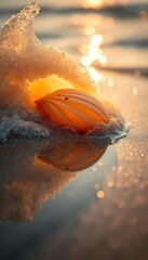 Seashell Sunset, A Candid Coastal Capture