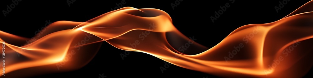 Aufkleber flowing abstract wave design with seamless curves and a refined smooth space