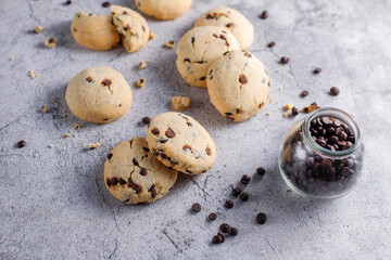 Homemade delicious chocolate chip cookies.