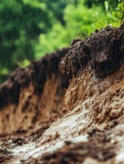 Fototapeta premium Rainy Day Erosion: Nature's Powerful Sculpting