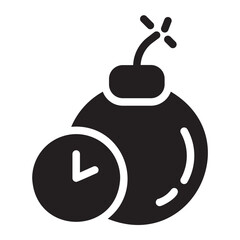 Bomb glyph icon