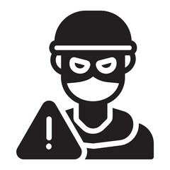 Criminal glyph icon