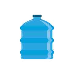 Vector image of a plastic bottle icon blue color with white background
