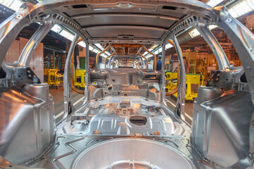 Special equipment for welding car body parts.