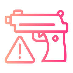 pistol gradient icon