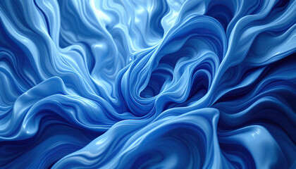 Obraz premium Abstract Blue Swirling Liquid Design Background