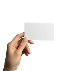 Floating Hand with Blank Card – Transparent PNG for Advertisement