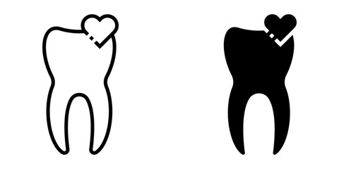 Tooth icons set. for mobile concept and web design on white background
