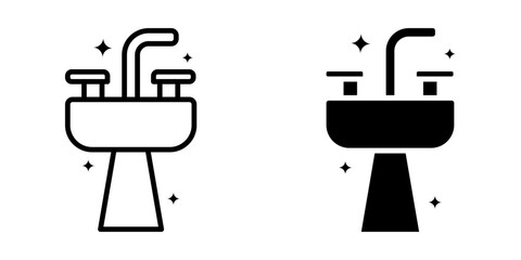 Sink icons set. for mobile concept and web design on white background