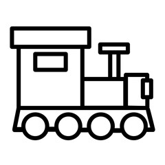 Toy Train Vector illustration Icon